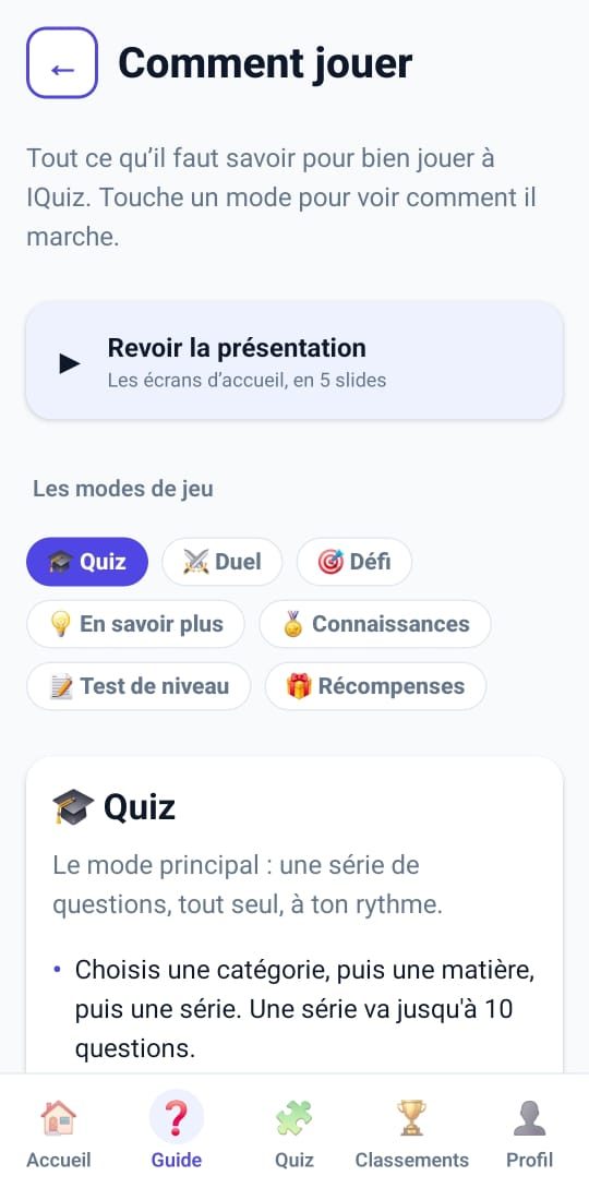 Guide de jeu